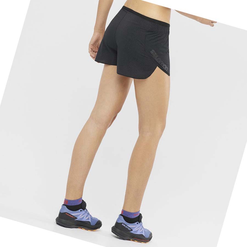 Salomon SENSE AERO 3'' Kurze Hose Damen Schwarz | UYISWKM-70