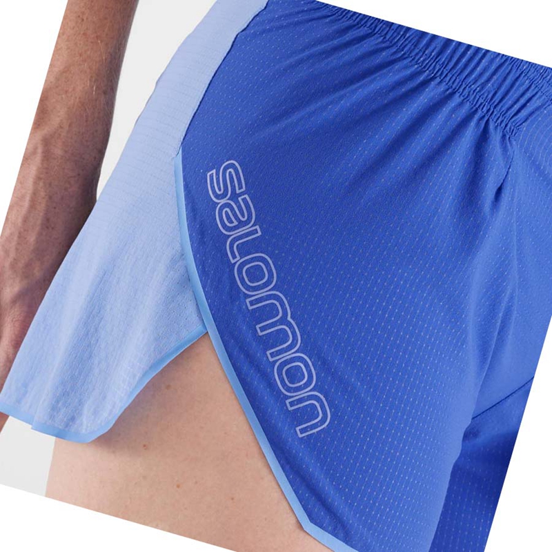 Salomon SENSE AERO 3'' Kurze Hose Damen Blau | XIAJSGT-81