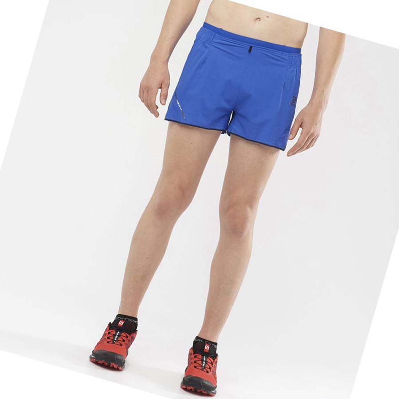 Salomon SENSE AERO 3'' Kurze Hose Herren Blau | BMVTOWE-75