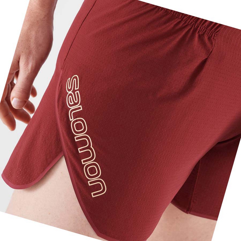 Salomon SENSE AERO 5'' Kurze Hose Damen Rot | BPNCVOF-72