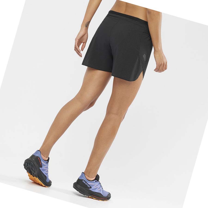 Salomon SENSE AERO 5'' Kurze Hose Damen Schwarz | LFXMSOB-69