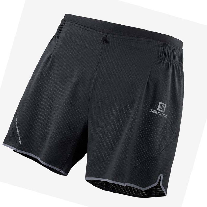 Salomon SENSE AERO 5\'\' Kurze Hose Herren Schwarz | OWJTEQF-67