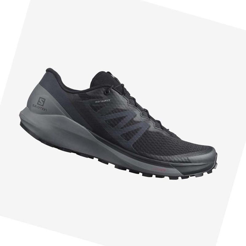 Salomon SENSE RIDE 4 Trailrunning Schuhe Herren Schwarz Grau | CHYAOKG-45