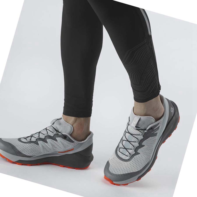 Salomon SENSE RIDE 4 Trailrunning Schuhe Herren Beige Grau | HZGAWBD-67