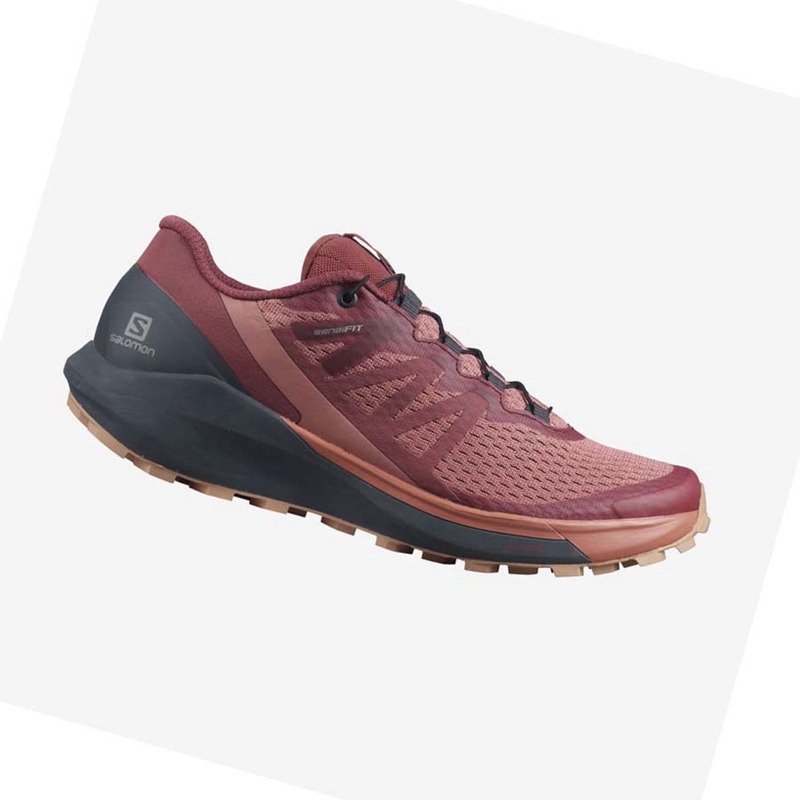 Salomon SENSE RIDE 4 Trailrunning Schuhe Damen Lila Orange | KLMNEJD-86