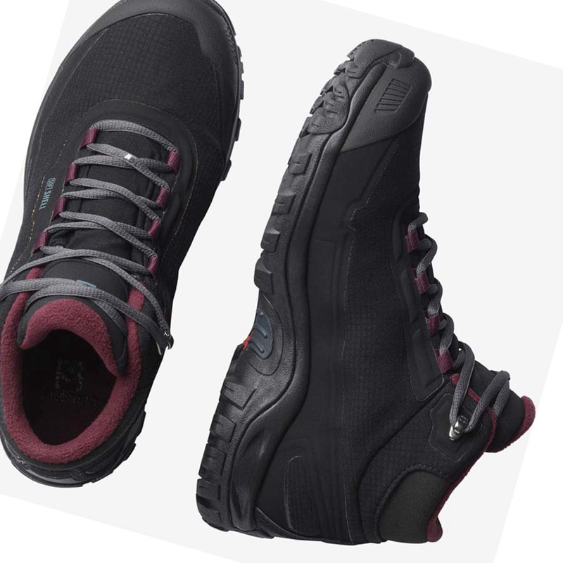 Salomon SHELTER CLIMASALOMON™ WATERPROOF Winterstiefel Damen Schwarz | ZUNEYLC-31