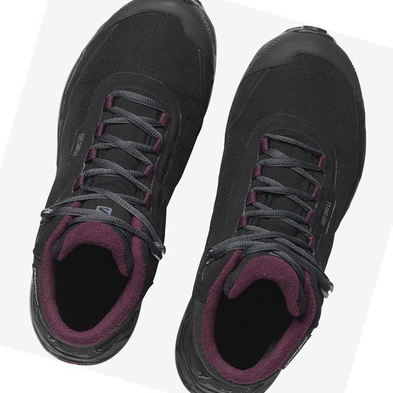 Salomon SHELTER CLIMASALOMON™ WATERPROOF Winterstiefel Damen Schwarz | ZUNEYLC-31