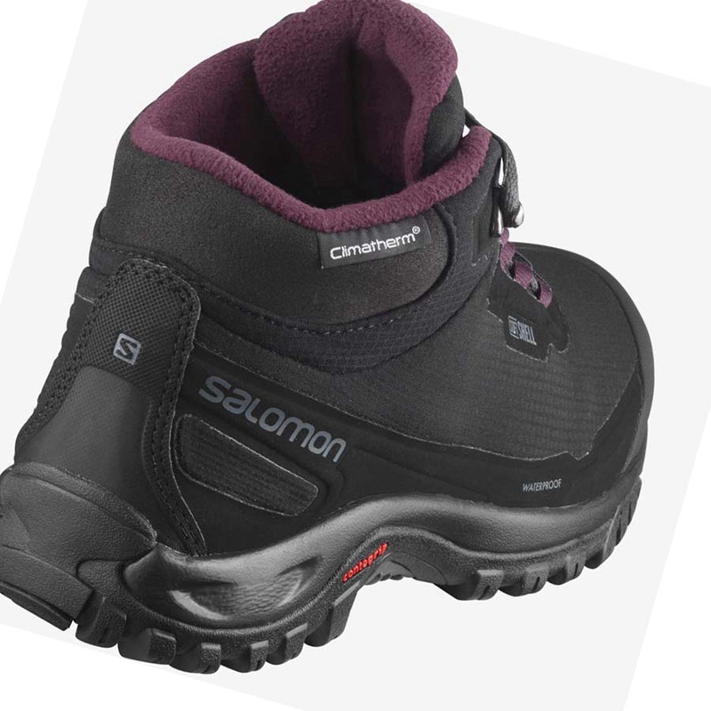 Salomon SHELTER CLIMASALOMON™ WATERPROOF Winterstiefel Damen Schwarz | ZUNEYLC-31