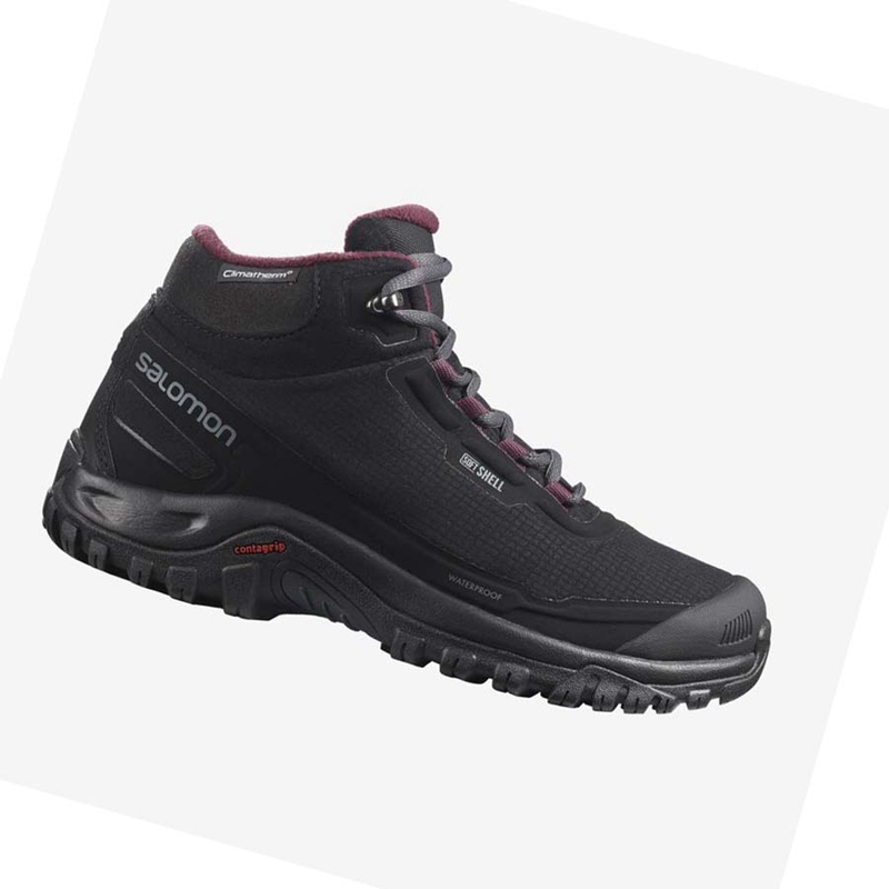 Salomon SHELTER CLIMASALOMON™ WATERPROOF Winterstiefel Damen Schwarz | ZUNEYLC-31