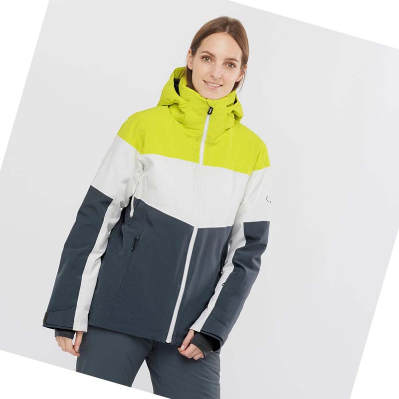Salomon SLALOM Skijacken Damen Grün | DVPCZHB-78