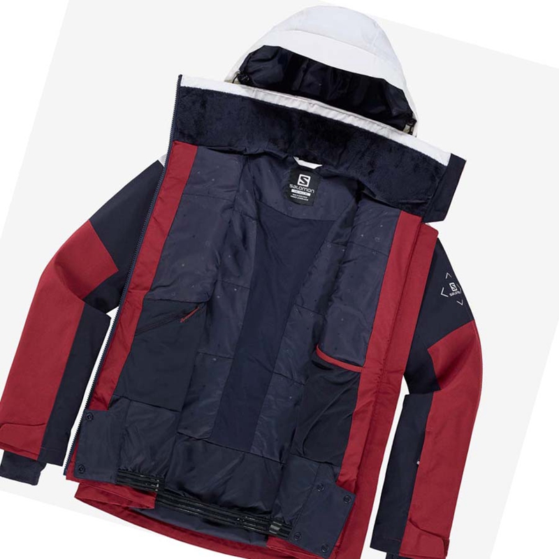 Salomon SLALOM Skijacken Damen Rot | TLYSUKF-86
