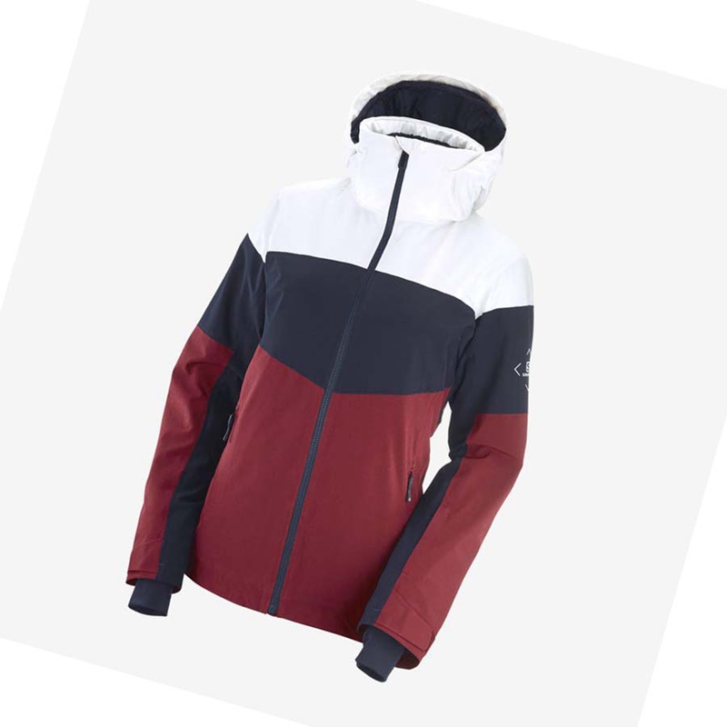 Salomon SLALOM Skijacken Damen Rot | TLYSUKF-86