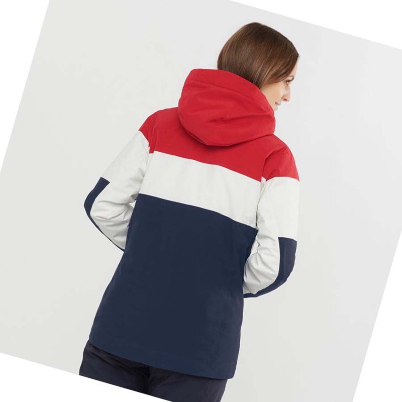 Salomon SLALOM Skijacken Damen Weiß | LJKBXAD-60