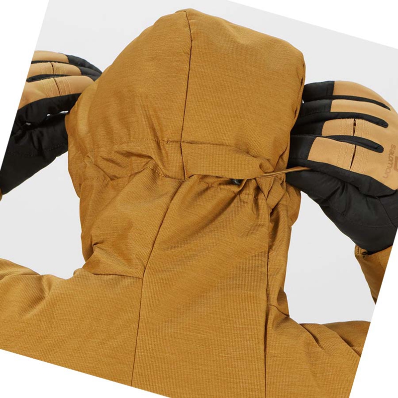 Salomon SNOWSHELTER Skijacken Herren Braun | QZMOVCK-78