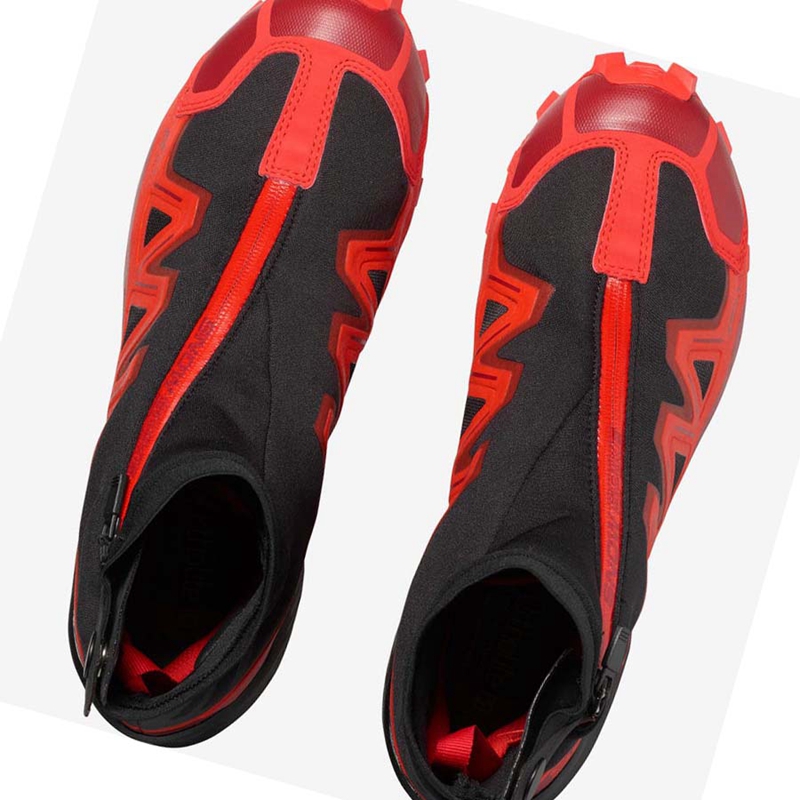 Salomon SNOWSPIKE CLIMASALOMON™ WATERPROOF Trailrunning Schuhe Damen Schwarz Rot | PGUHDZR-16
