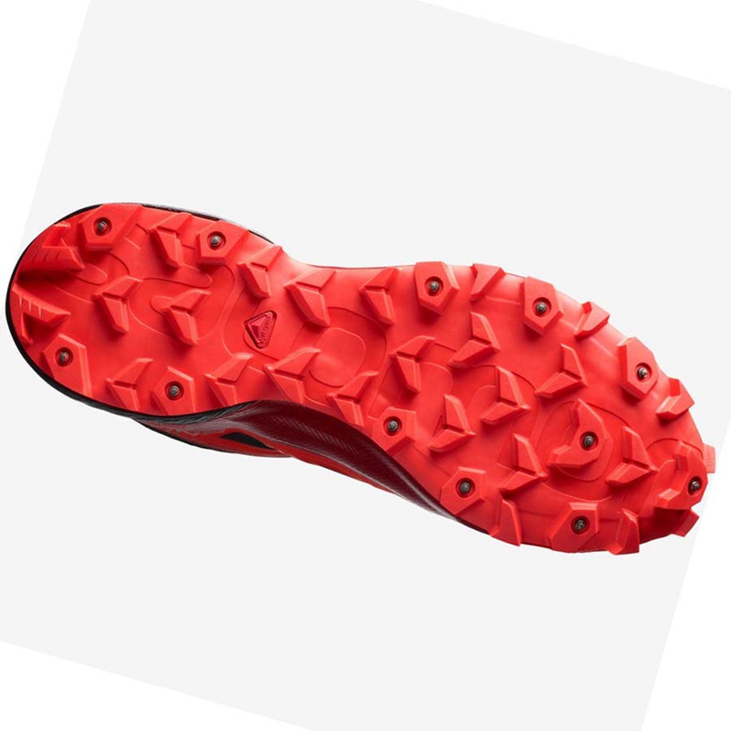 Salomon SNOWSPIKE CLIMASALOMON™ WATERPROOF Trailrunning Schuhe Herren Schwarz Rot | RCZQIUJ-76