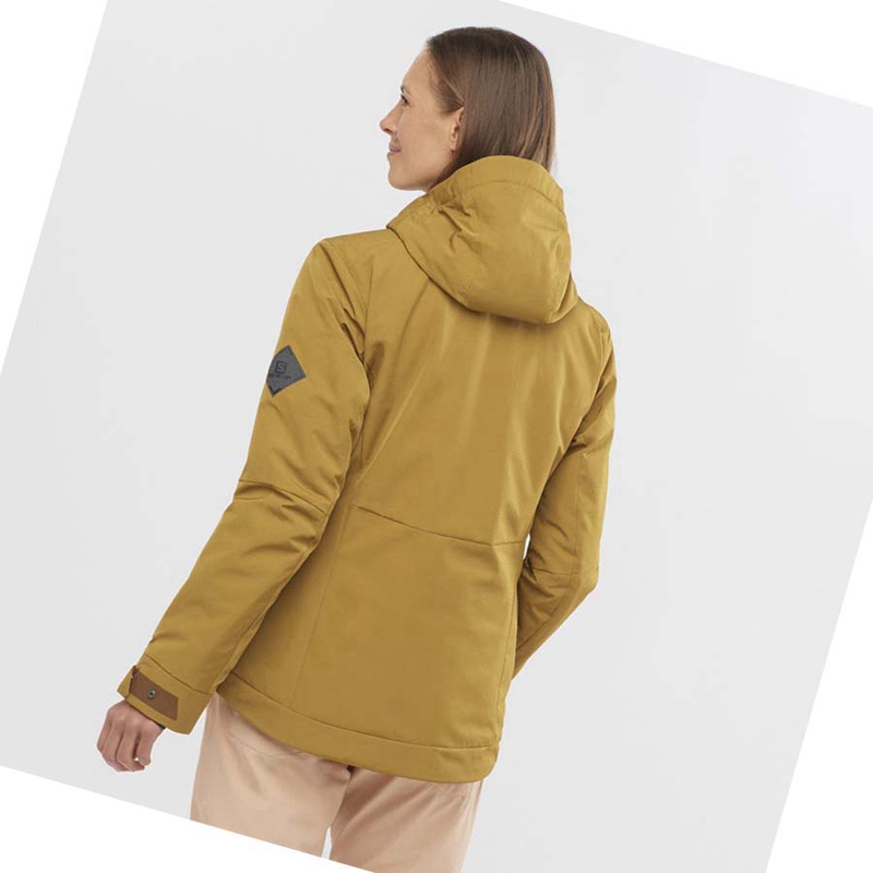 Salomon SNOW REBEL Skijacken Damen Gelb | LKRUFCO-40
