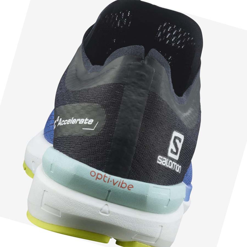 Salomon SONIC 4 Accelerate Laufschuhe Herren Blau Weiß | BHDCKWS-67