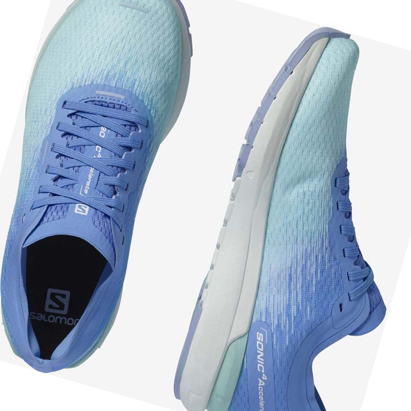 Salomon SONIC 4 Laufschuhe Damen Blau | UOGYZPK-63