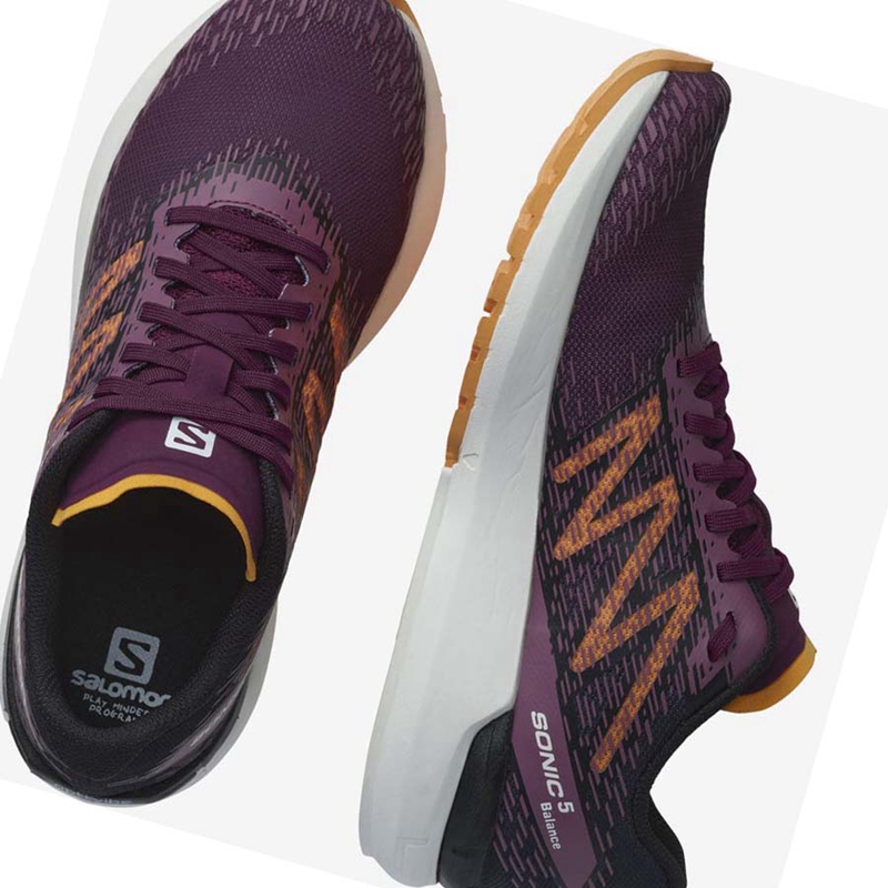 Salomon SONIC 5 BALANCE Laufschuhe Damen Rot | ECVSAKB-07