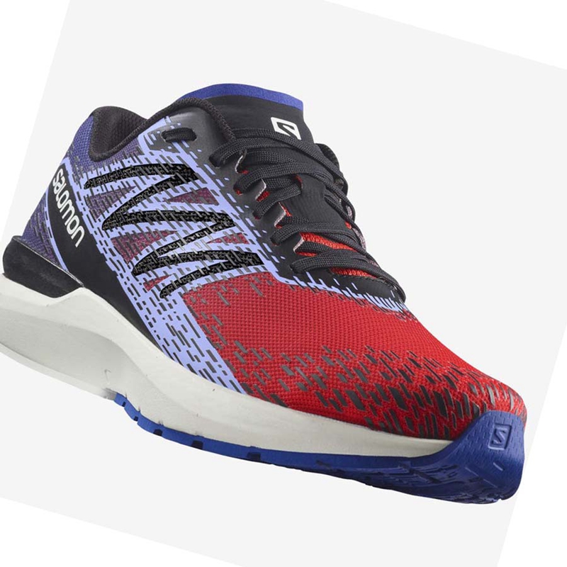 Salomon SONIC 5 BALANCE Laufschuhe Herren Rot Blau | YVRTCOH-34