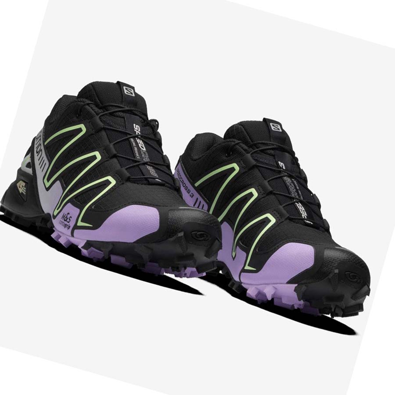 Salomon SPEEDCROSS 3 Sneakers Damen Schwarz Lila | AWINPEM-91