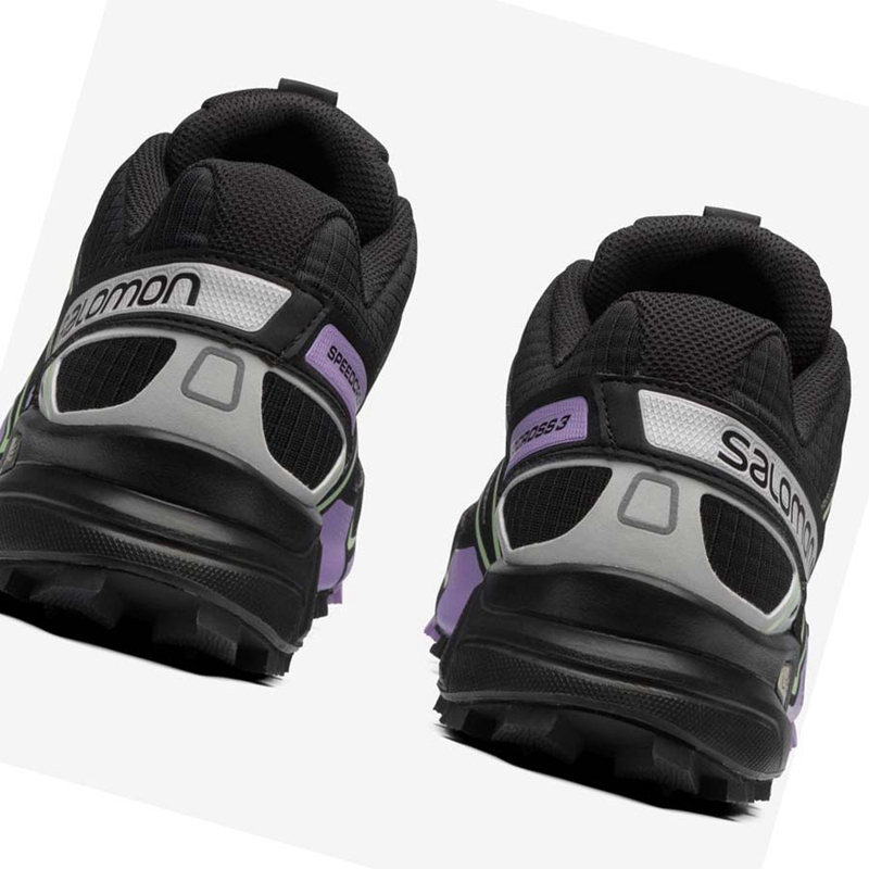 Salomon SPEEDCROSS 3 Sneakers Damen Schwarz Lila | AWINPEM-91