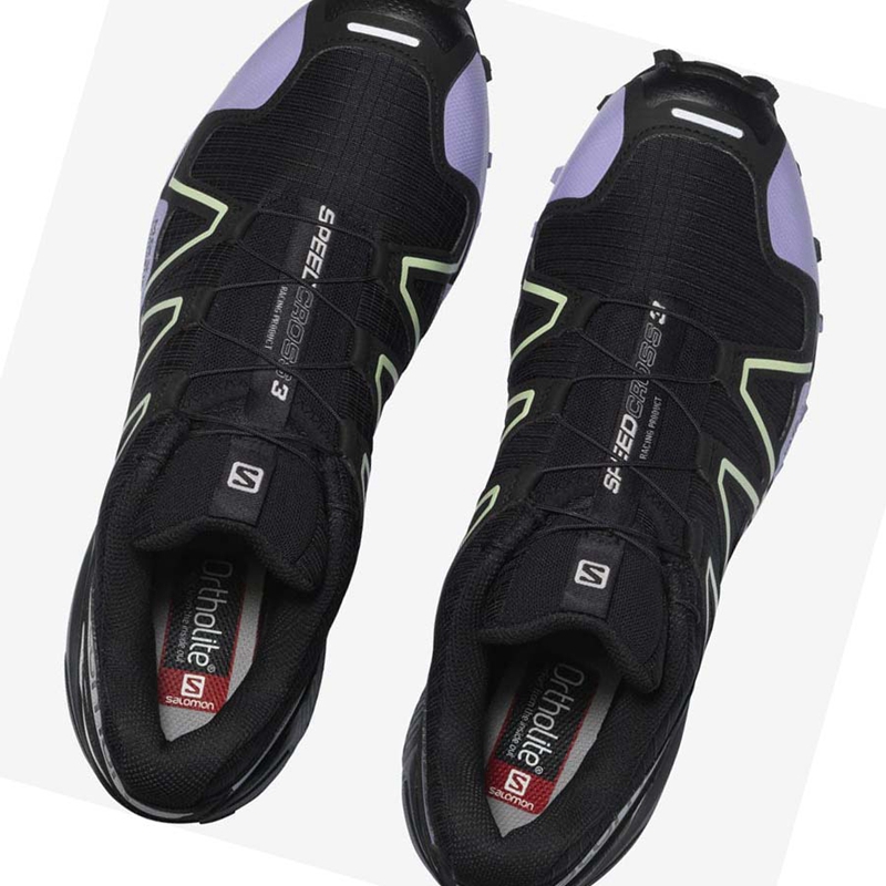 Salomon SPEEDCROSS 3 Sneakers Damen Schwarz Lila | AWINPEM-91
