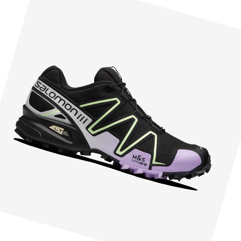Salomon SPEEDCROSS 3 Sneakers Damen Schwarz Lila | AWINPEM-91