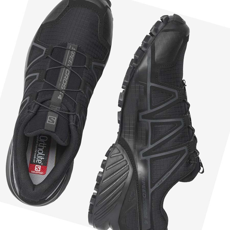 Salomon SPEEDCROSS 4 WIDE FORCES Stiefel Herren Schwarz | RPYAVGW-40