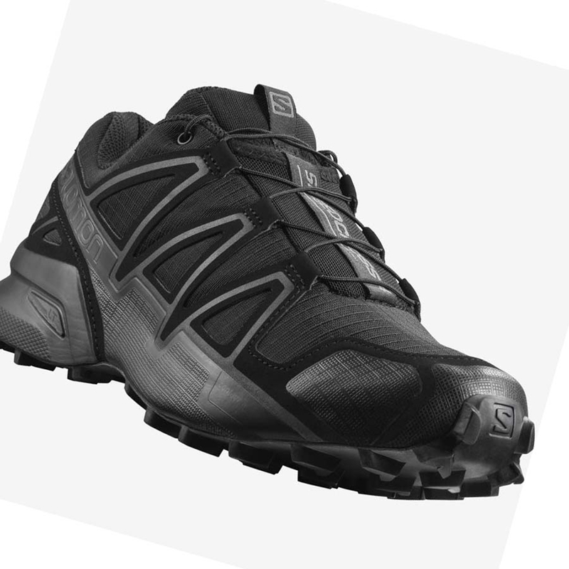 Salomon SPEEDCROSS 4 WIDE FORCES Stiefel Herren Schwarz | RPYAVGW-40