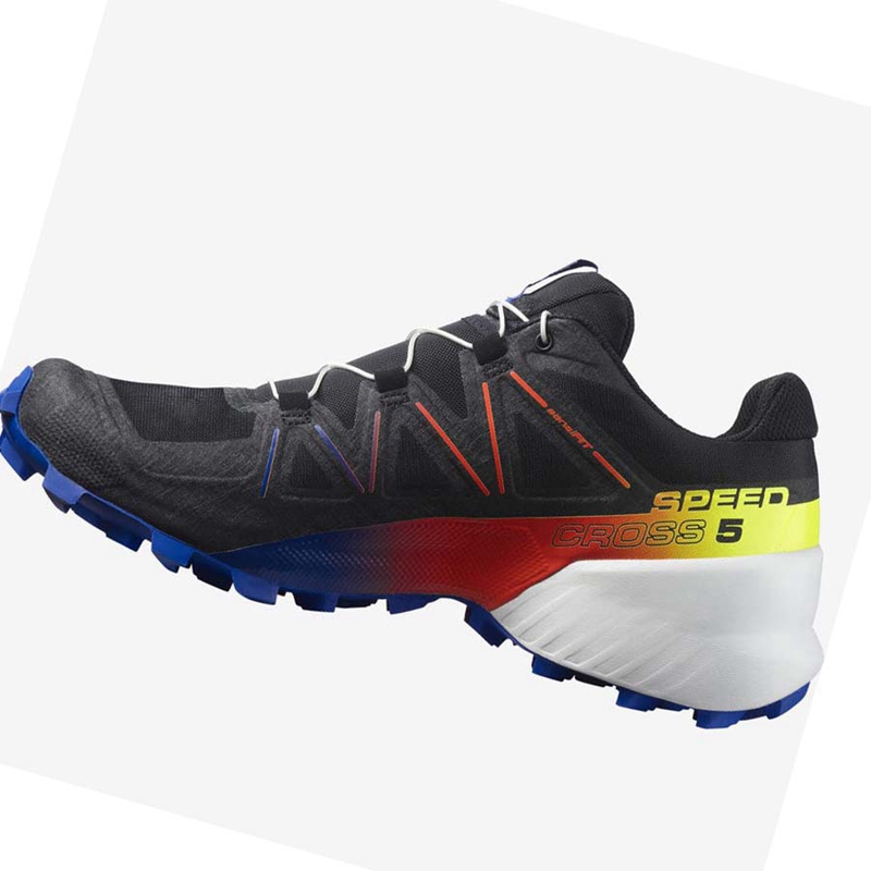 Salomon SPEEDCROSS 5 RACING PACK Trailrunning Schuhe Herren Schwarz Blau | EVNRZAU-52