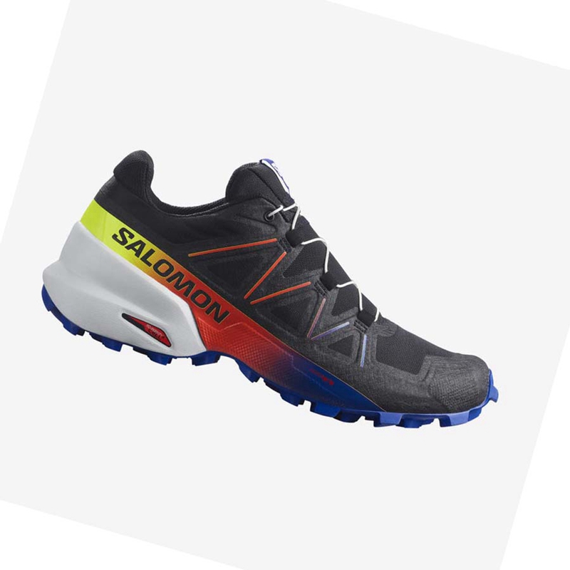 Salomon SPEEDCROSS 5 RACING PACK Trailrunning Schuhe Herren Schwarz Blau | EVNRZAU-52