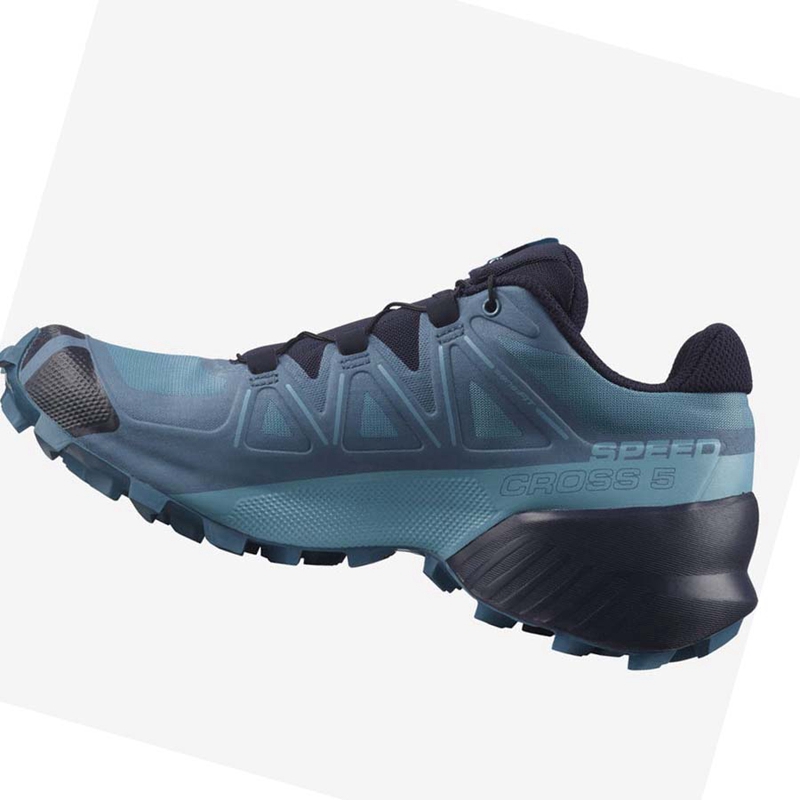 Salomon SPEEDCROSS 5 Trailrunning Schuhe Damen Blau | FOIPUBD-80