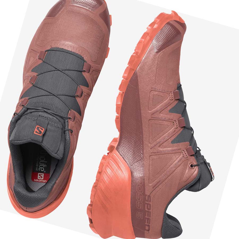Salomon SPEEDCROSS 5 Trailrunning Schuhe Damen Orange | IOAYXJM-08