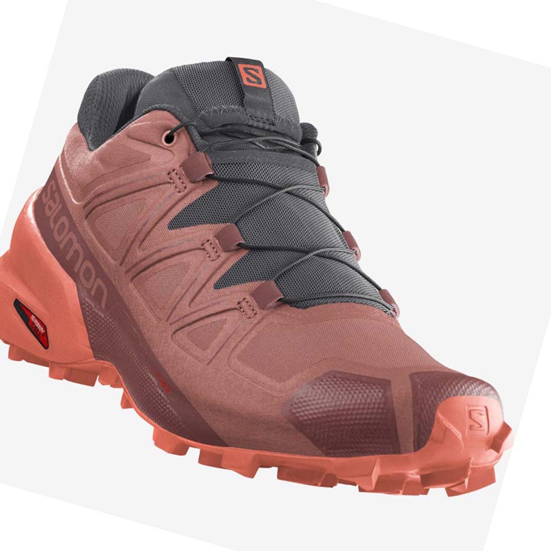 Salomon SPEEDCROSS 5 Trailrunning Schuhe Damen Orange | IOAYXJM-08