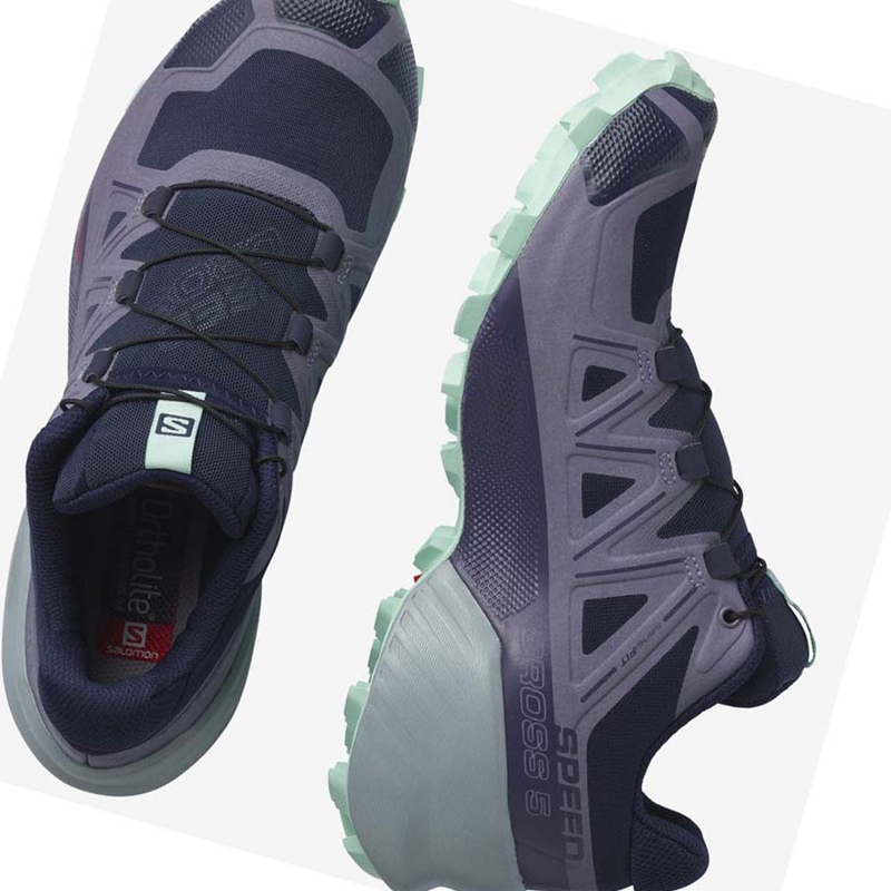 Salomon SPEEDCROSS 5 Trailrunning Schuhe Damen Lila | IWZJGSD-71