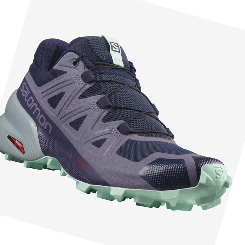 Salomon SPEEDCROSS 5 Trailrunning Schuhe Damen Lila | IWZJGSD-71
