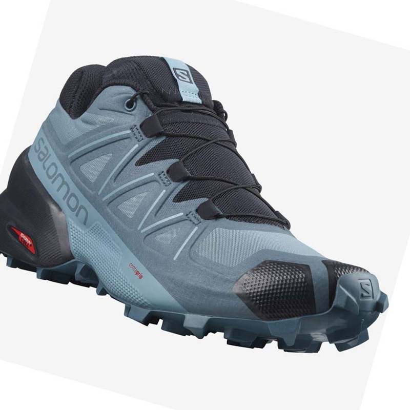 Salomon SPEEDCROSS 5 WIDE Trailrunning Schuhe Damen Blau | PIQMUJB-08