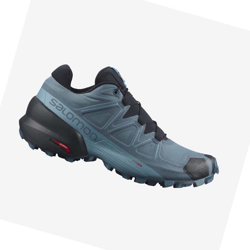 Salomon SPEEDCROSS 5 WIDE Trailrunning Schuhe Damen Blau | PIQMUJB-08