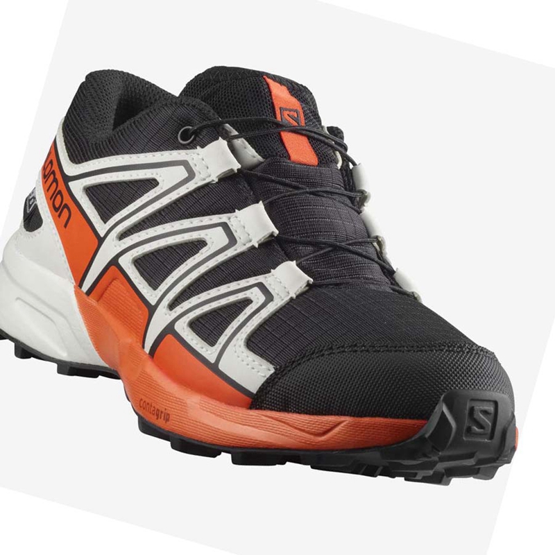Salomon SPEEDCROSS CLIMASALOMON™ WATERPROOF Trailrunning Schuhe Kinder Schwarz Rosa | NCAHJRU-30