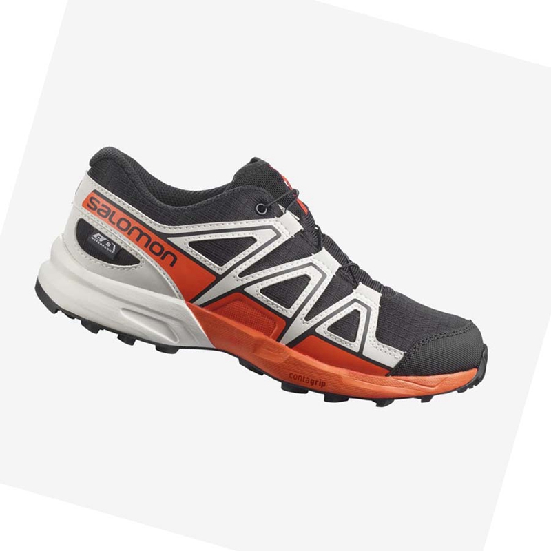 Salomon SPEEDCROSS CLIMASALOMON™ WATERPROOF Trailrunning Schuhe Kinder Schwarz Rosa | NCAHJRU-30