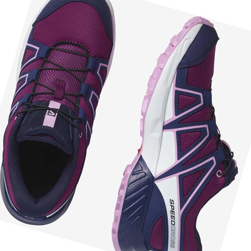 Salomon SPEEDCROSS Trailrunning Schuhe Kinder Lila Blau | VSDAKZM-42