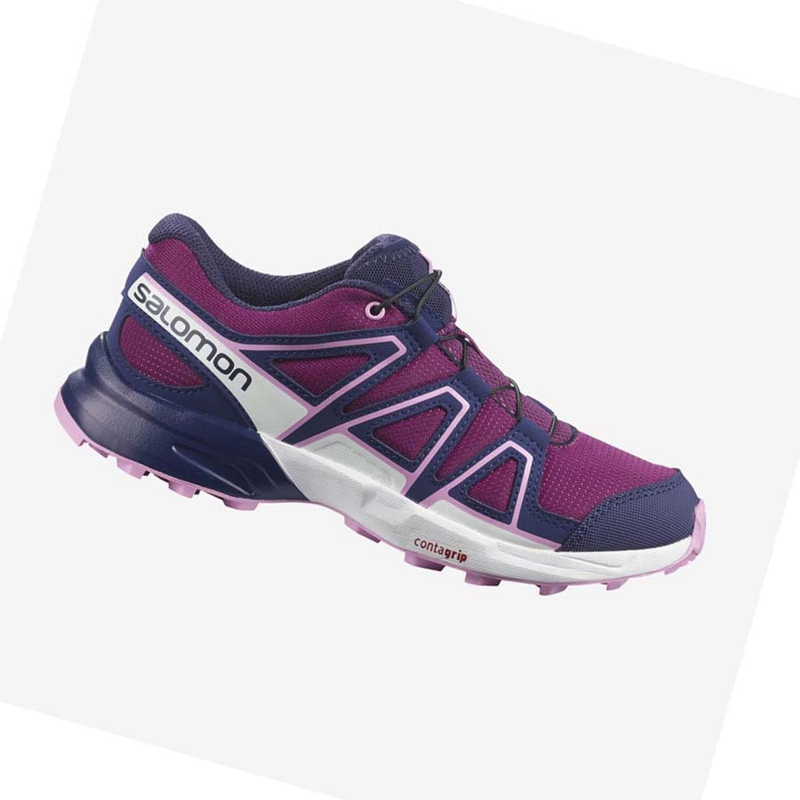 Salomon SPEEDCROSS Trailrunning Schuhe Kinder Lila Blau | VSDAKZM-42