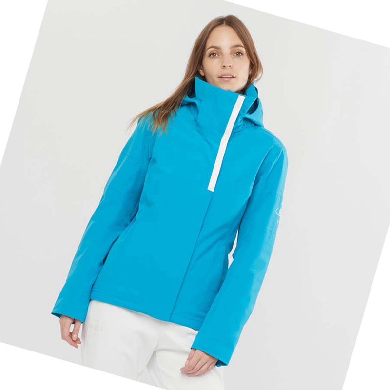 Salomon SPEED INSULATED Jacke Damen Blau | ZYIHGLR-71
