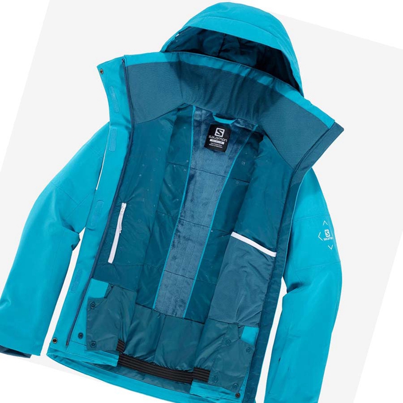Salomon SPEED INSULATED Jacke Damen Blau | ZYIHGLR-71
