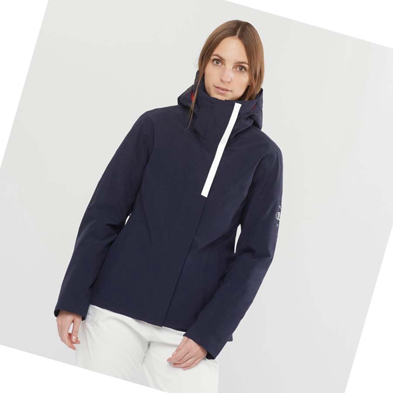 Salomon SPEED INSULATED Jacke Damen Navy | JFLZXIW-16