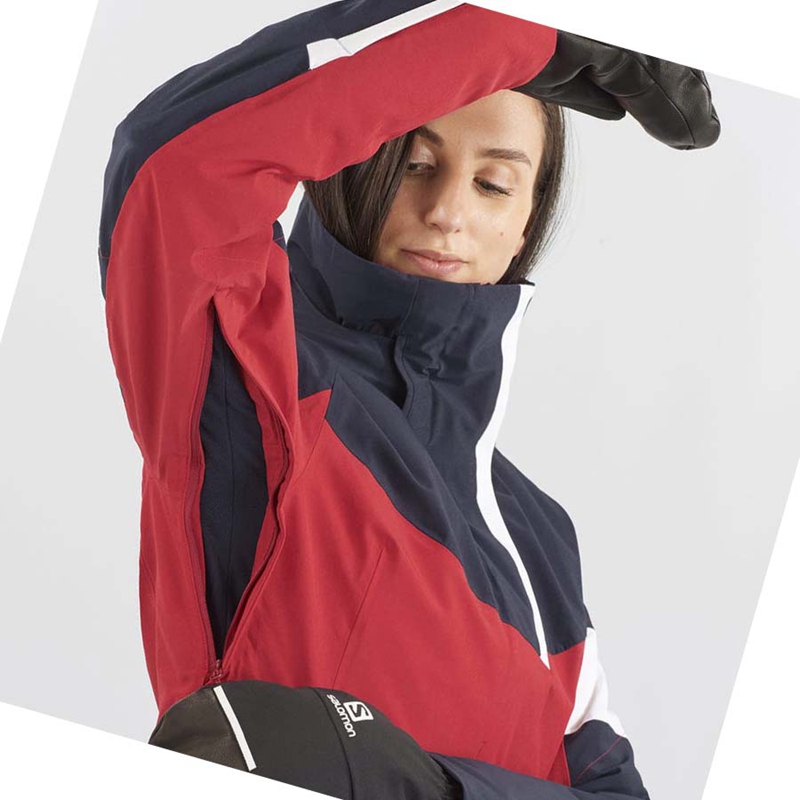 Salomon SPEED INSULATED Jacke Damen Rot | BGKFHTM-06