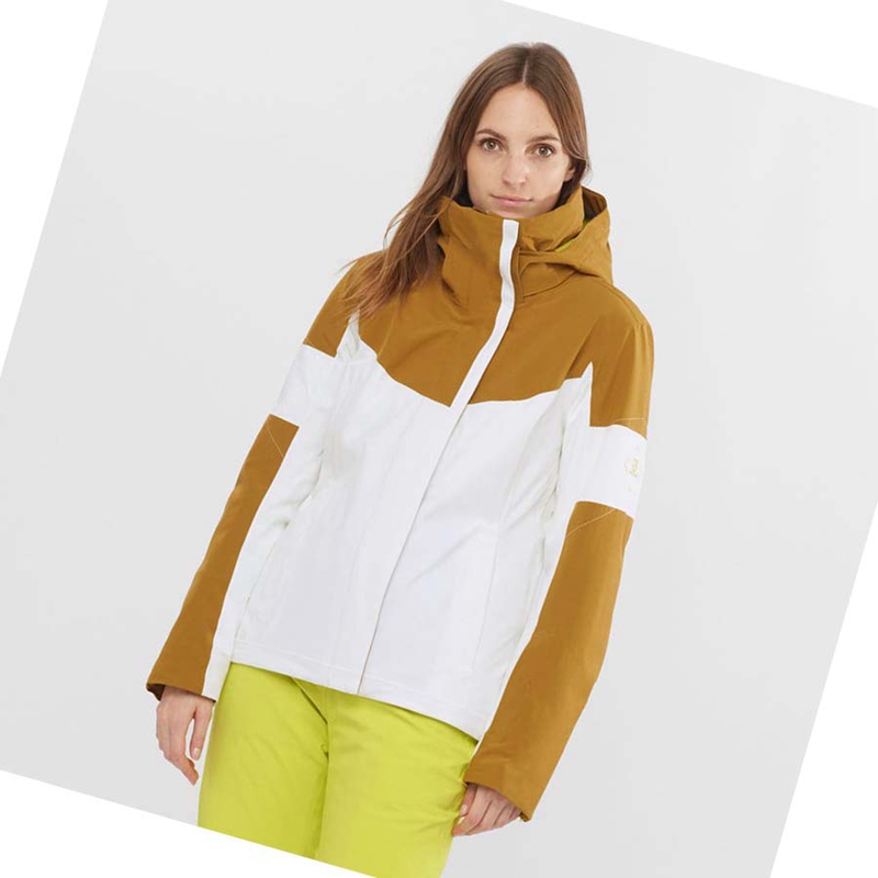 Salomon SPEED INSULATED Jacke Damen Weiß | HXGSNIC-48