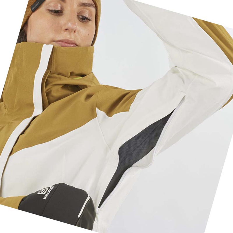 Salomon SPEED INSULATED Jacke Damen Weiß | HXGSNIC-48